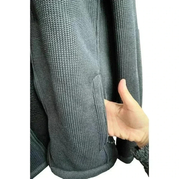 Gerry Men's Heavy Knit Full Zip Fleece Lined Jacket Charcoal Size - Picture 3 of 13